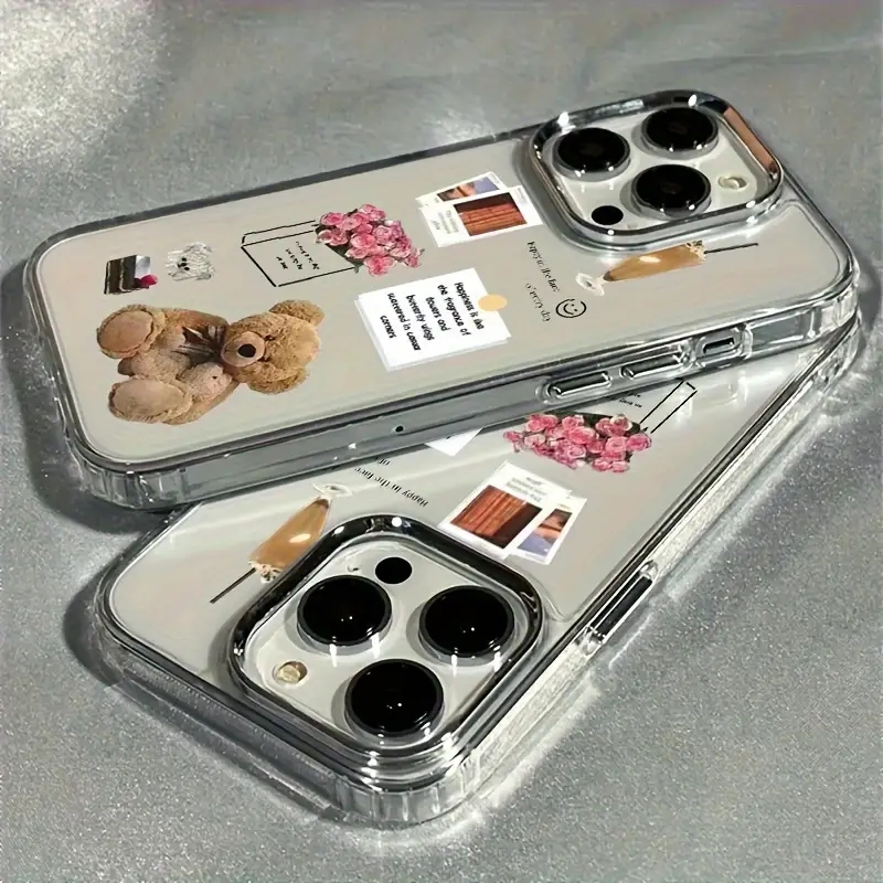 X Phone Accessories - Collage Teddy Bear Rose Flower Photo