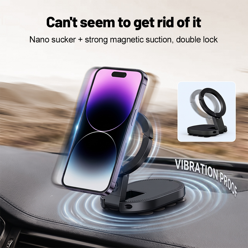 Cable Organizer Magnetic - 360° Rotation 3‑In‑1 Suction Cup Magnetic