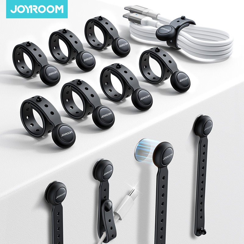 Cable Organizer Magnetic - Joyroom 12/6PCS Magnetic Cable Management Ties