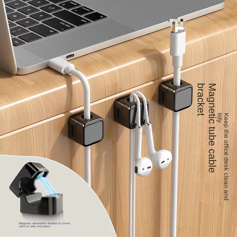 Cable Organizer Magnetic - 6PCS Magnetic Cable Clips Cable Smooth