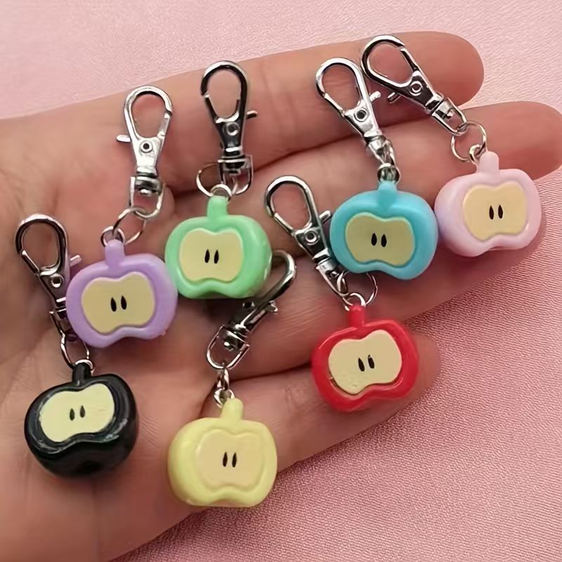 Phone Accessories And Gadget - 7pcs resin simulated Apple keychain, suitable