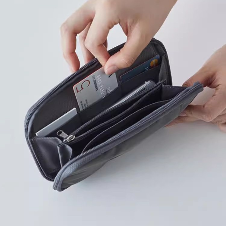 Phone Accessories Organizer - Minimalist Solid Nylon Passport And Phone