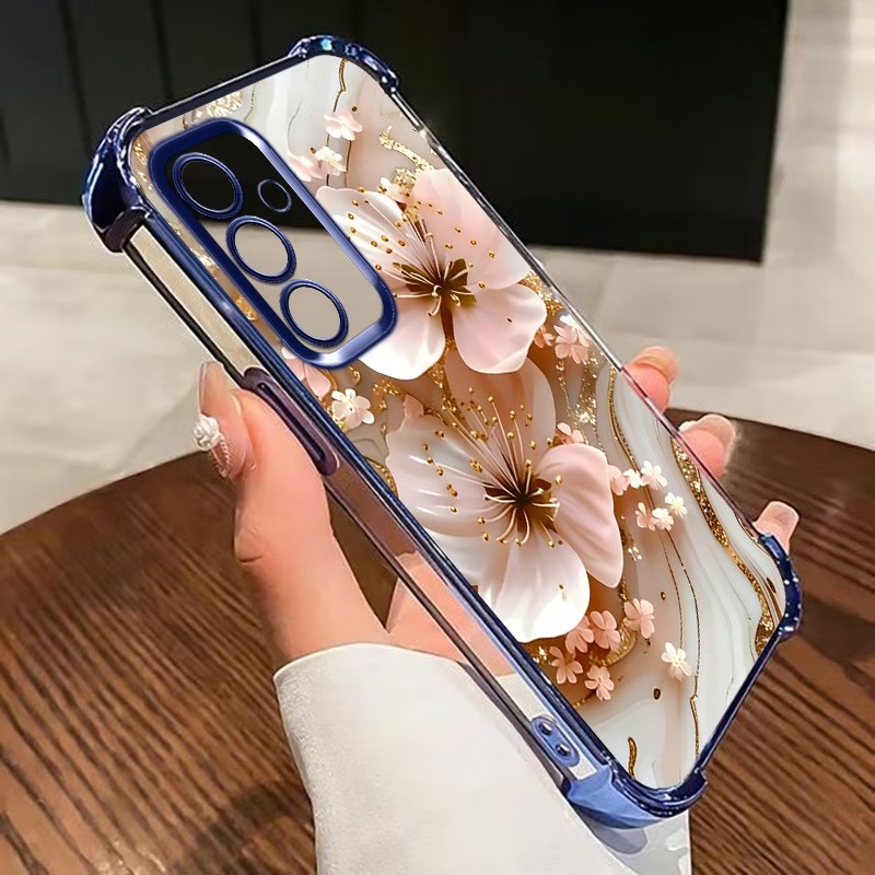 Electroplated Flower Clear Pho - Phone Case Clear 评论和价格