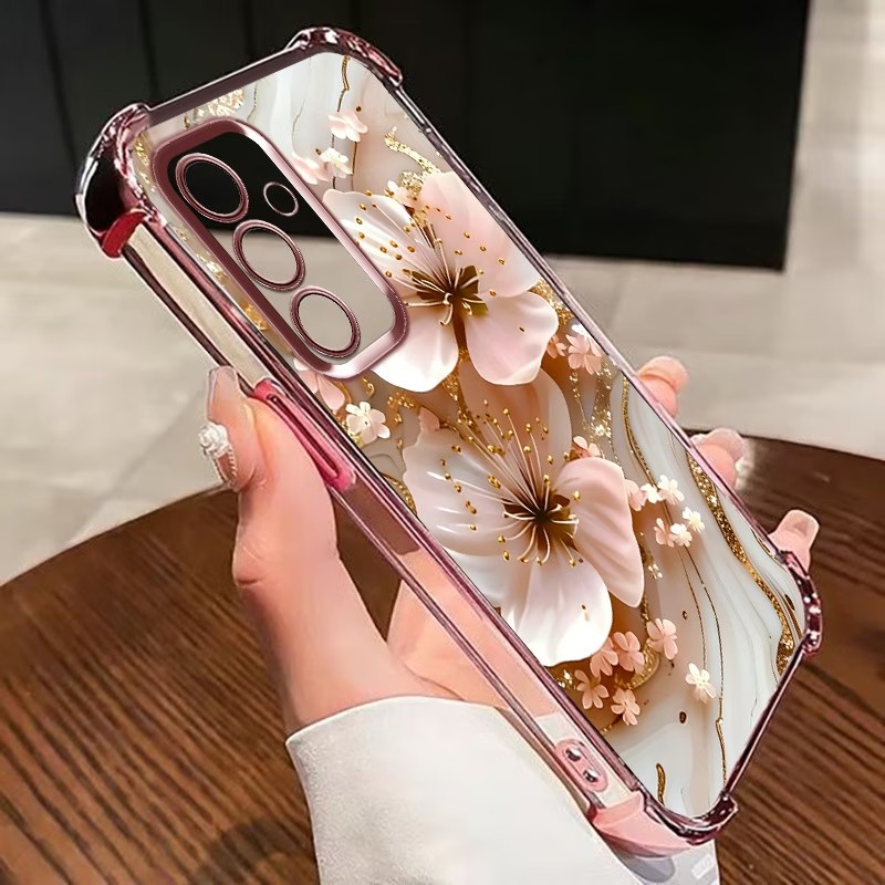 Electroplated Flower Clear Pho - Phone Case Clear 评论和价格