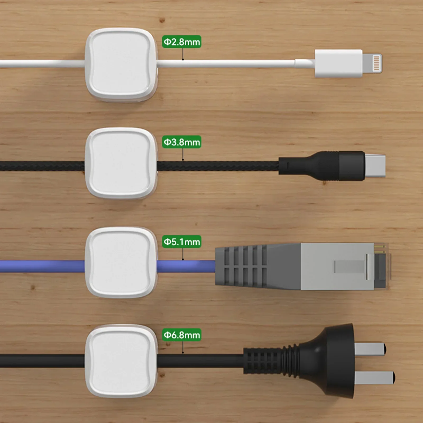 6/12/24PCS Magnetic Cable Orga - Cable Organizer Magnetic 评论和价格