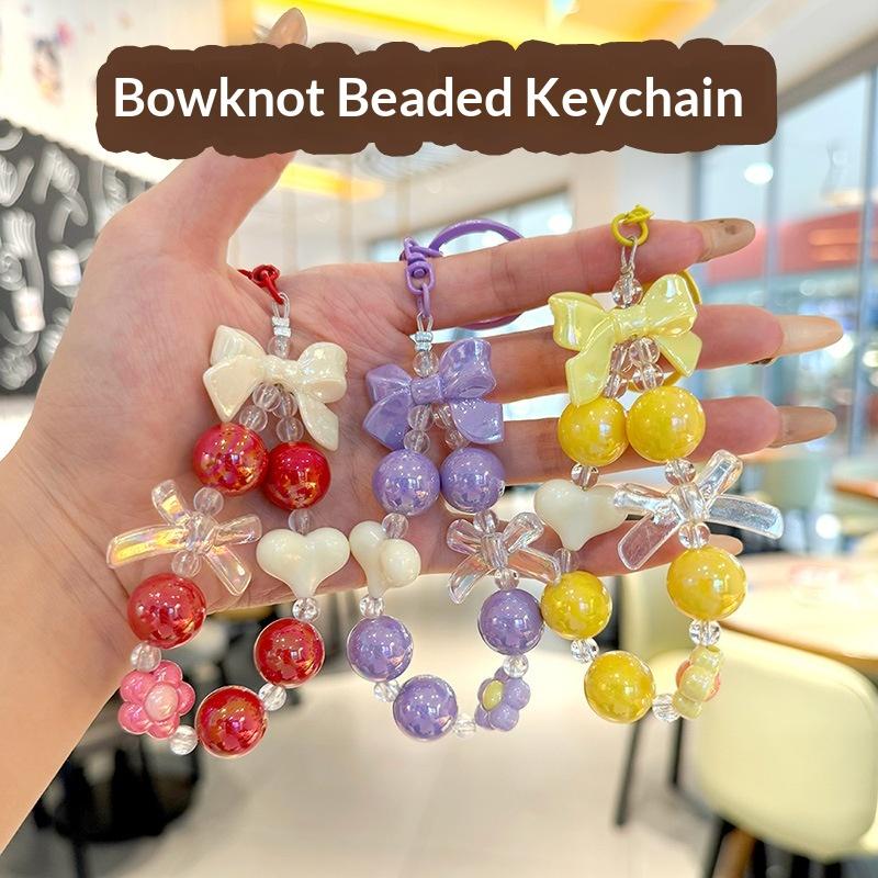 NEW Candy Color Heart Bow Bead - Phone Accessories For Teens 评论和价格