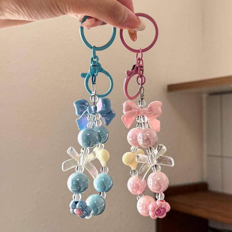NEW Candy Color Heart Bow Bead - Phone Accessories For Teens 评论和价格