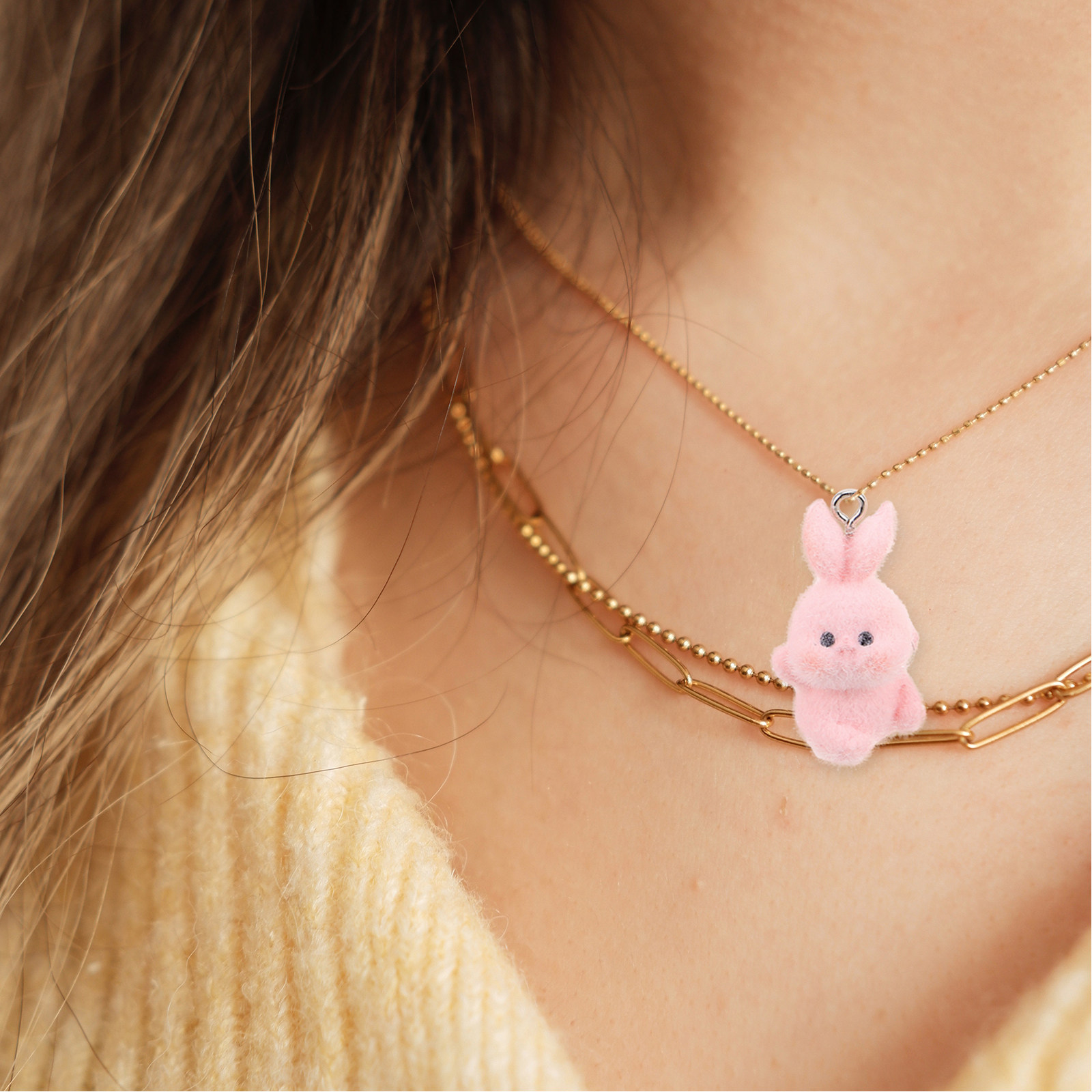 5Pcs Flocking Bunny Pendant Ca - Phone Accessories For Teens 评论和价格