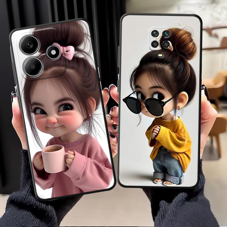 Cartoon Girl Pattern Funda Pho - X Phone Accessories 评论和价格