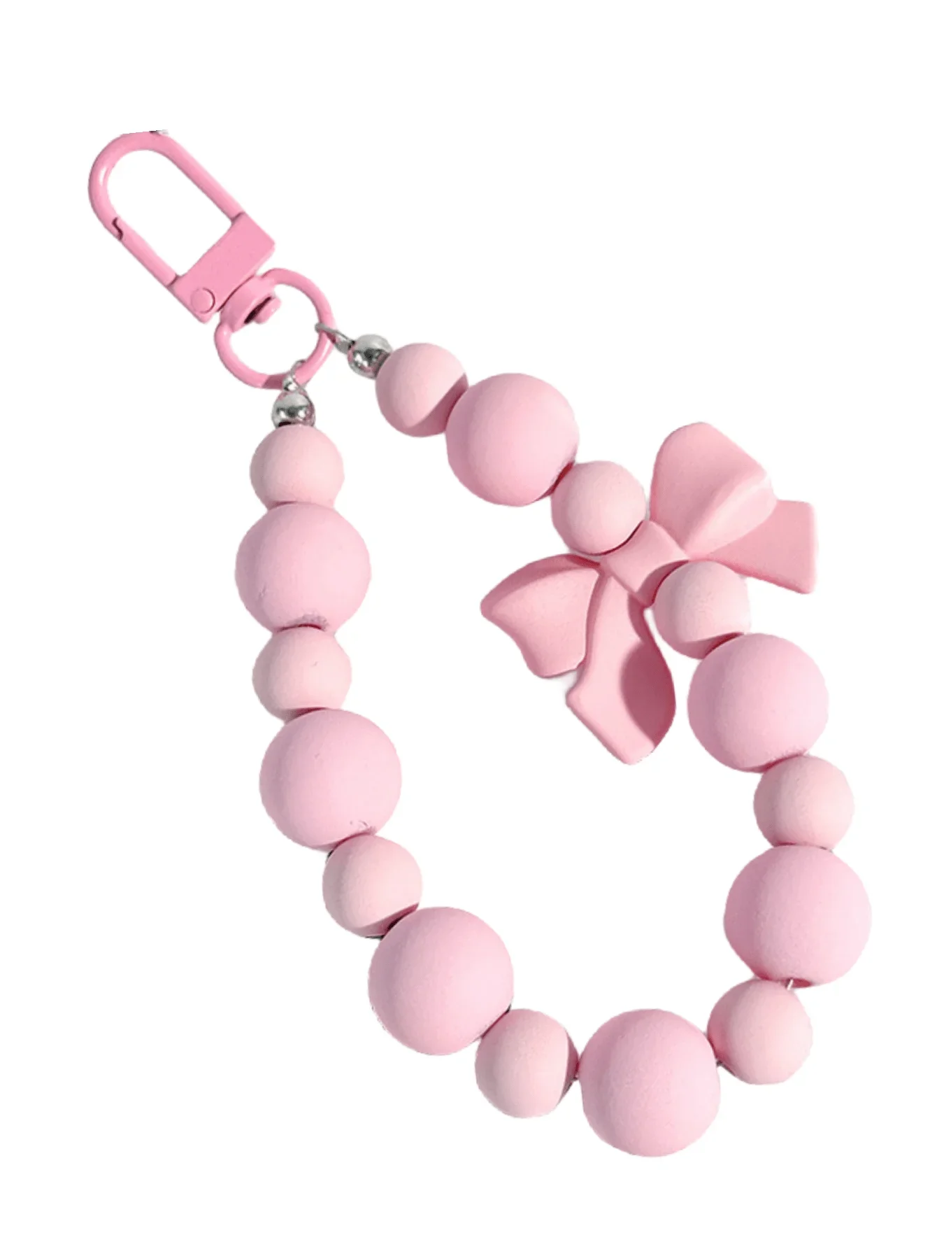 1pc Pink Pearl Bow Keychain Mo - Phone Accessories For Teens 评论和价格