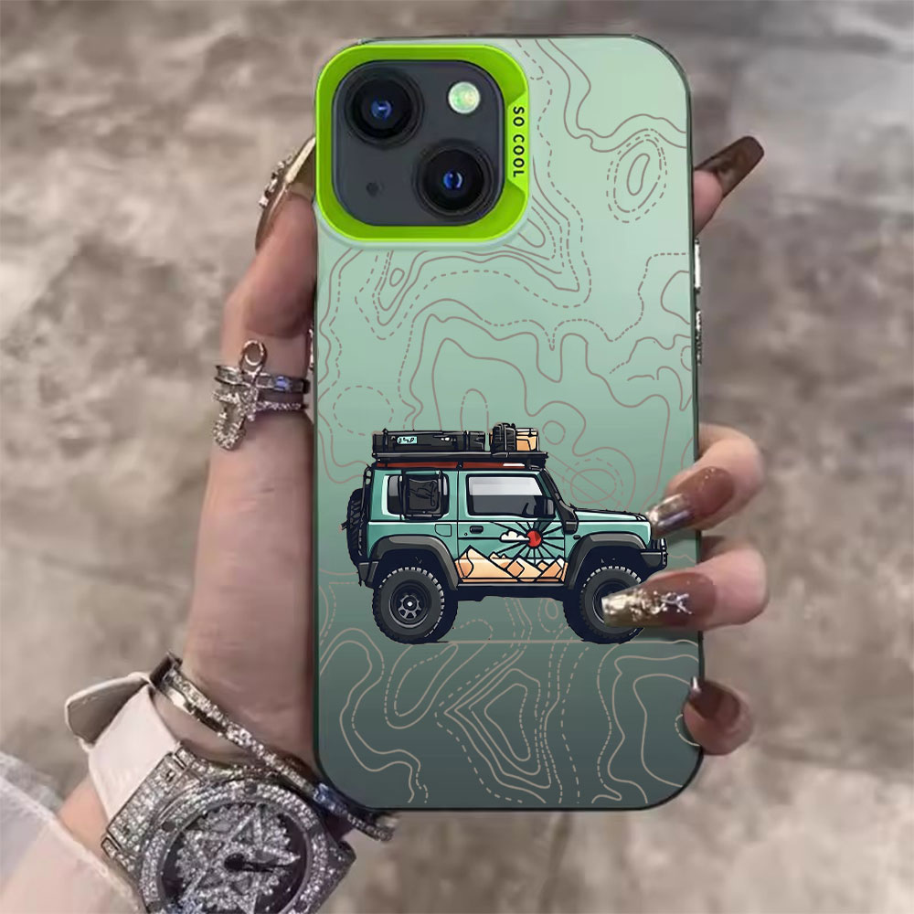 Simple Car Pattern Phone Case  - X Phone Accessories 评论和价格