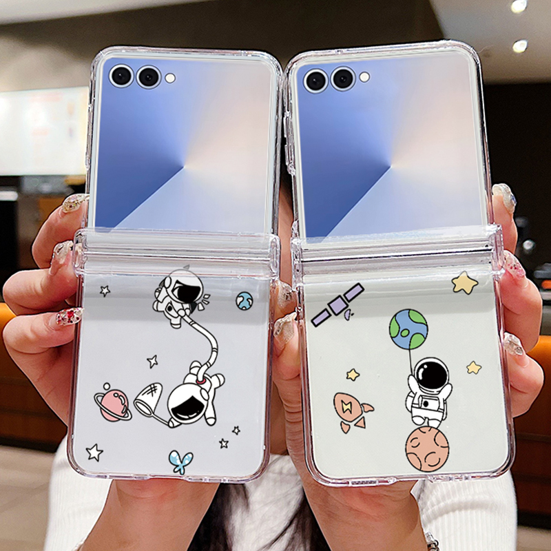 Astronauts Pattern Folding Pho - Phone Case Clear 评论和价格