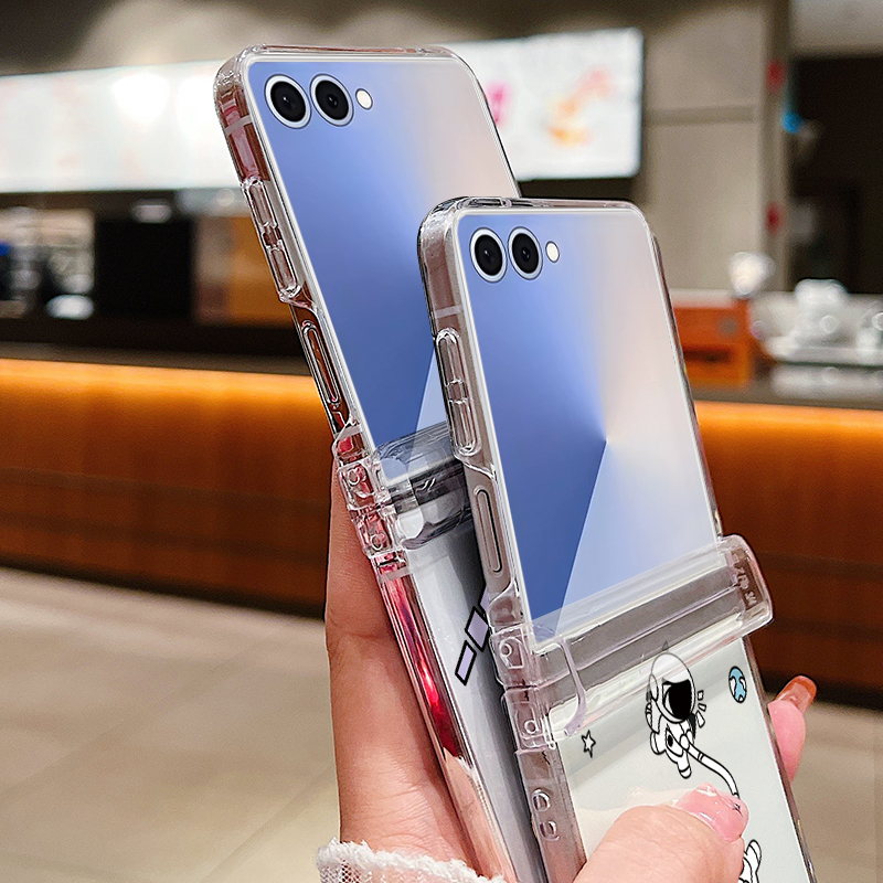 Astronauts Pattern Folding Pho - Phone Case Clear 评论和价格
