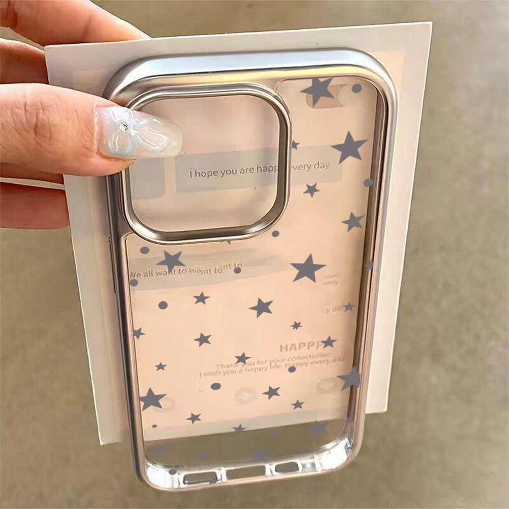 Y2K Stars Fashion Clear Cases  - Phone Case Clear 评论和价格