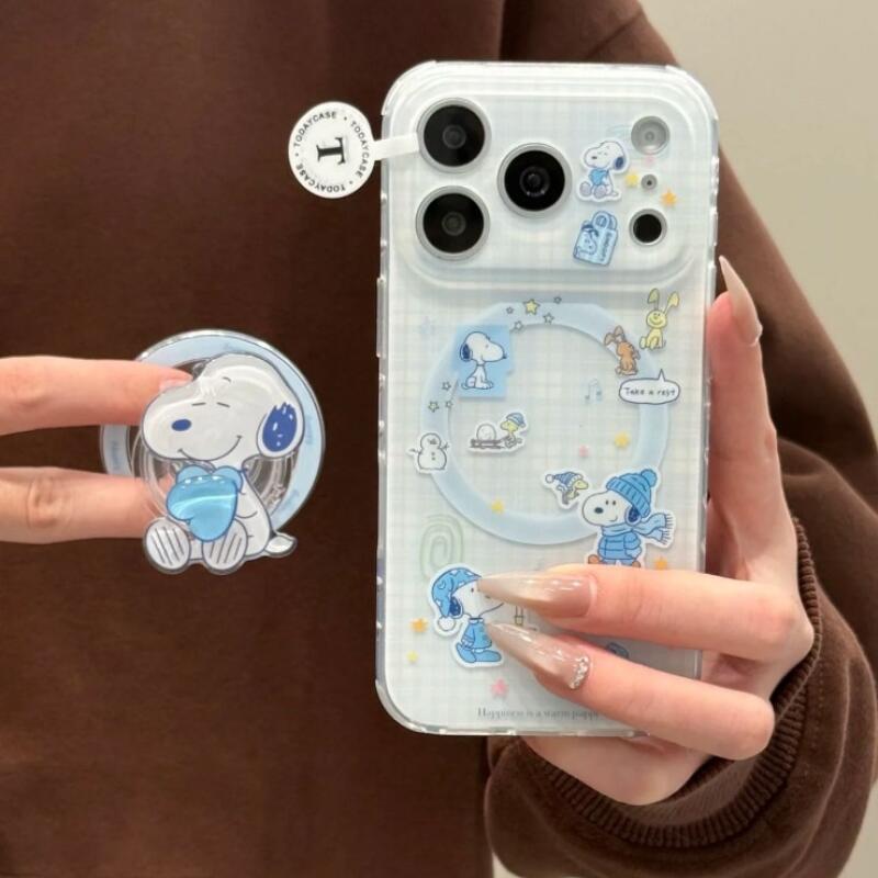 Snoopy Phone Case Kawaii Blue  - Phone Accessories From China 评论和价格
