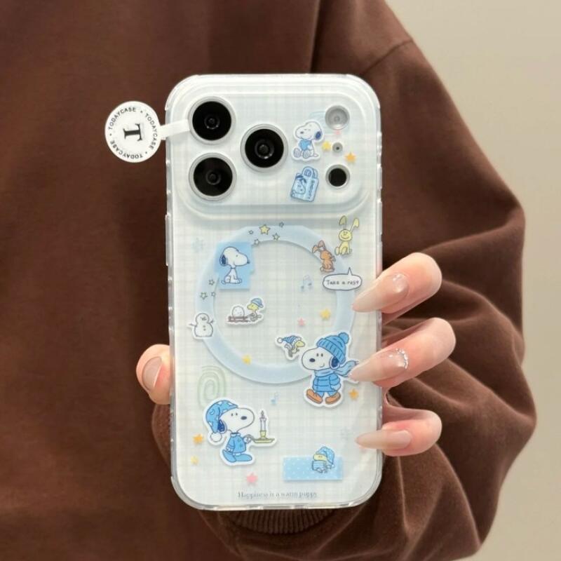 Snoopy Phone Case Kawaii Blue  - Phone Accessories From China 评论和价格