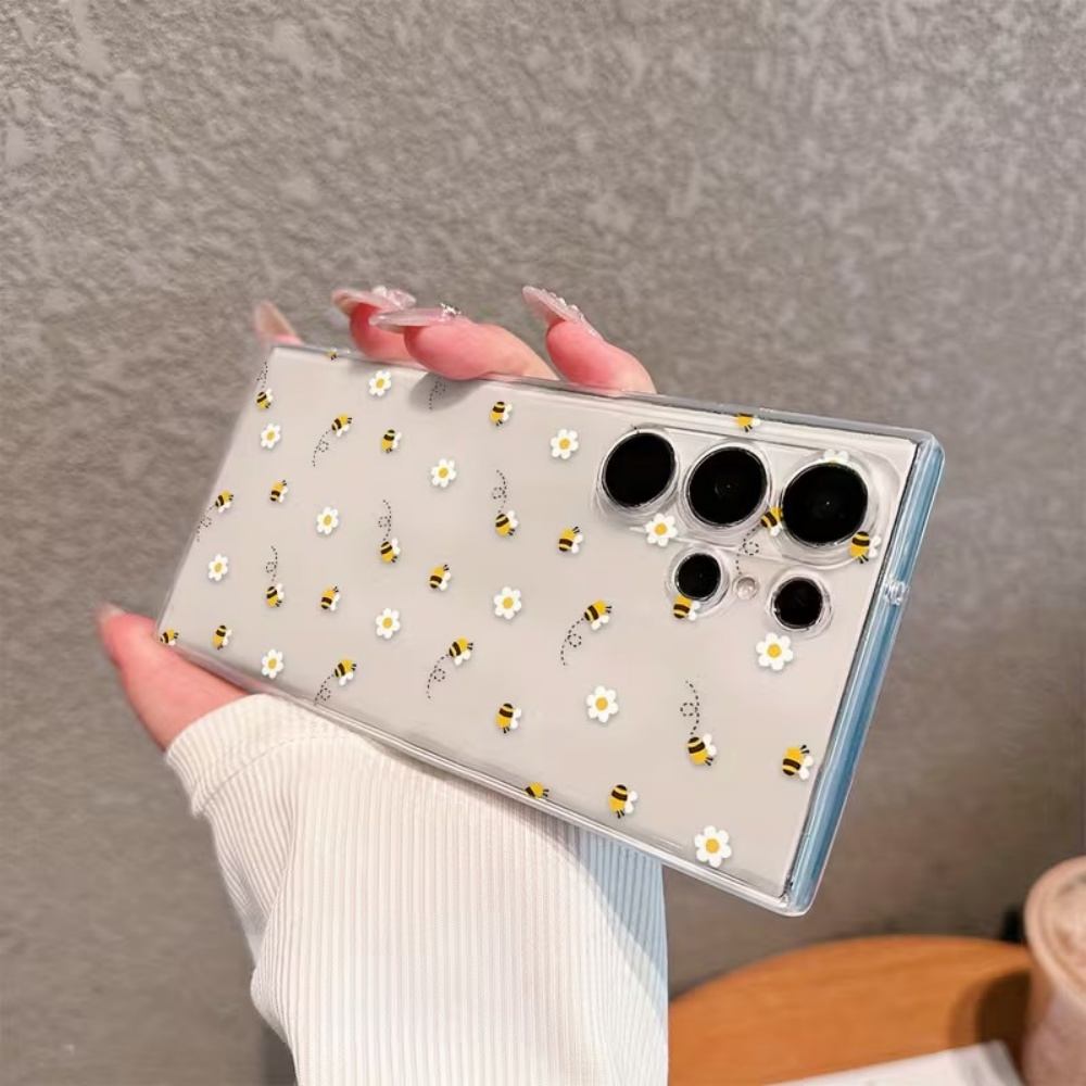 Bee White Flower Phone Case Fo - Phone Case Clear 评论和价格