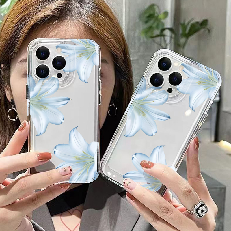 Fashion Exquisite White Lily F - Phone Case Clear 评论和价格