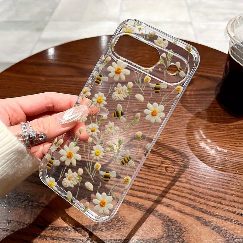 Cute Honeybee Flower Pattern S - Phone Case Clear 评论和价格