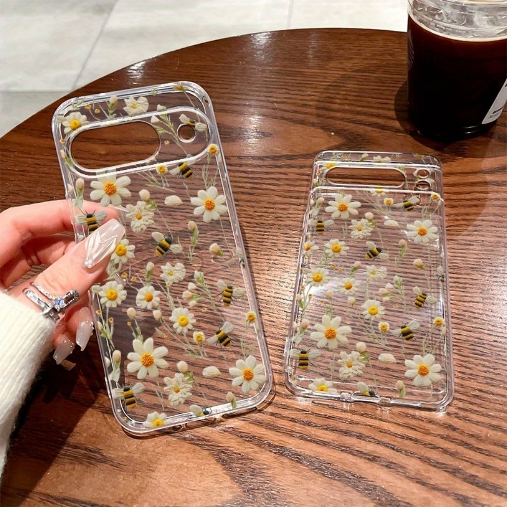 Cute Honeybee Flower Pattern S - Phone Case Clear 评论和价格