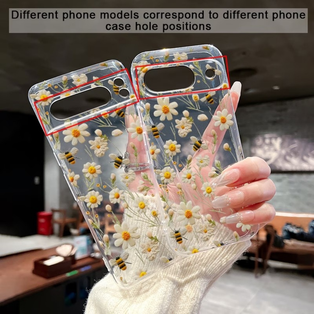 Cute Honeybee Flower Pattern S - Phone Case Clear 评论和价格