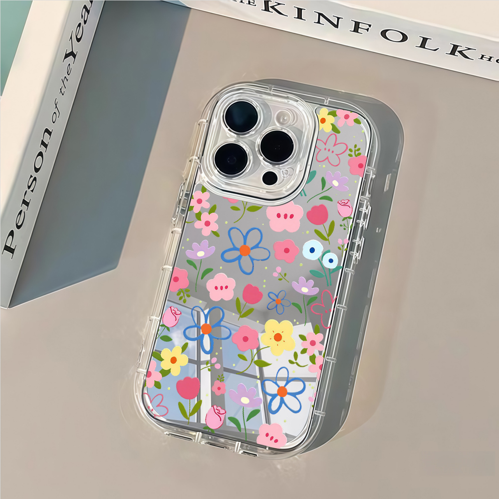 Korean Ins Style Floral Silver - X Phone Accessories 评论和价格
