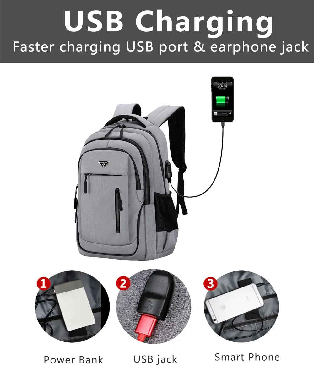 Large Capacity Backpack Men La - Phone Accessories For Teens 评论和价格
