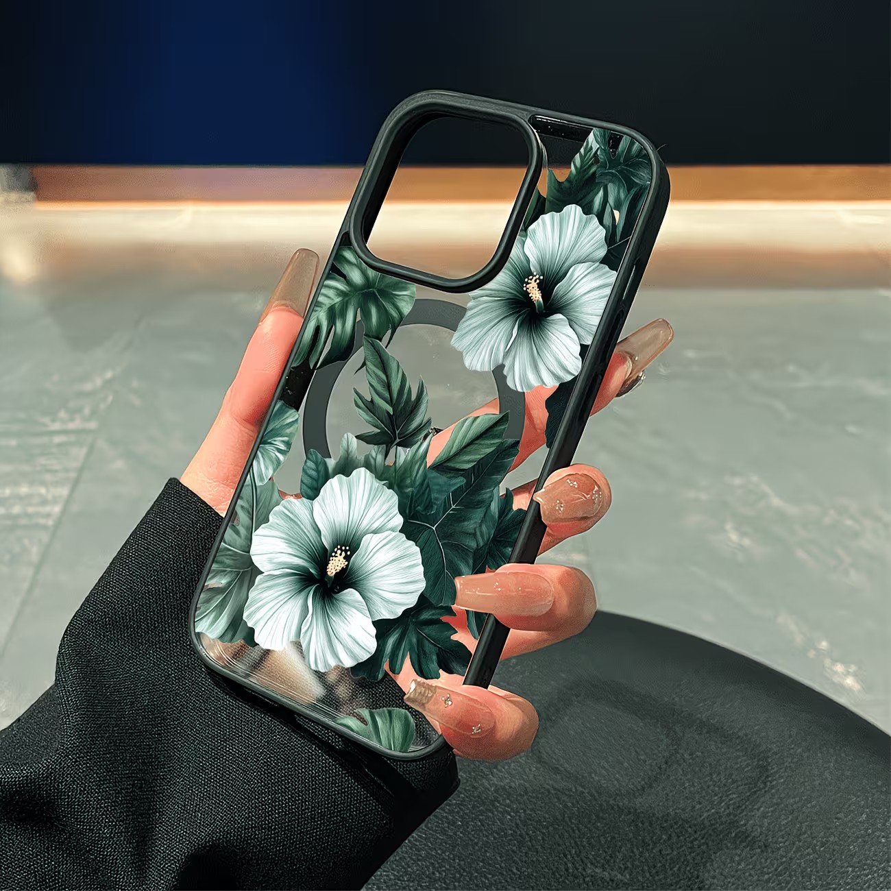 Green Floral Print Phone Case  - Phone Case Clear 评论和价格