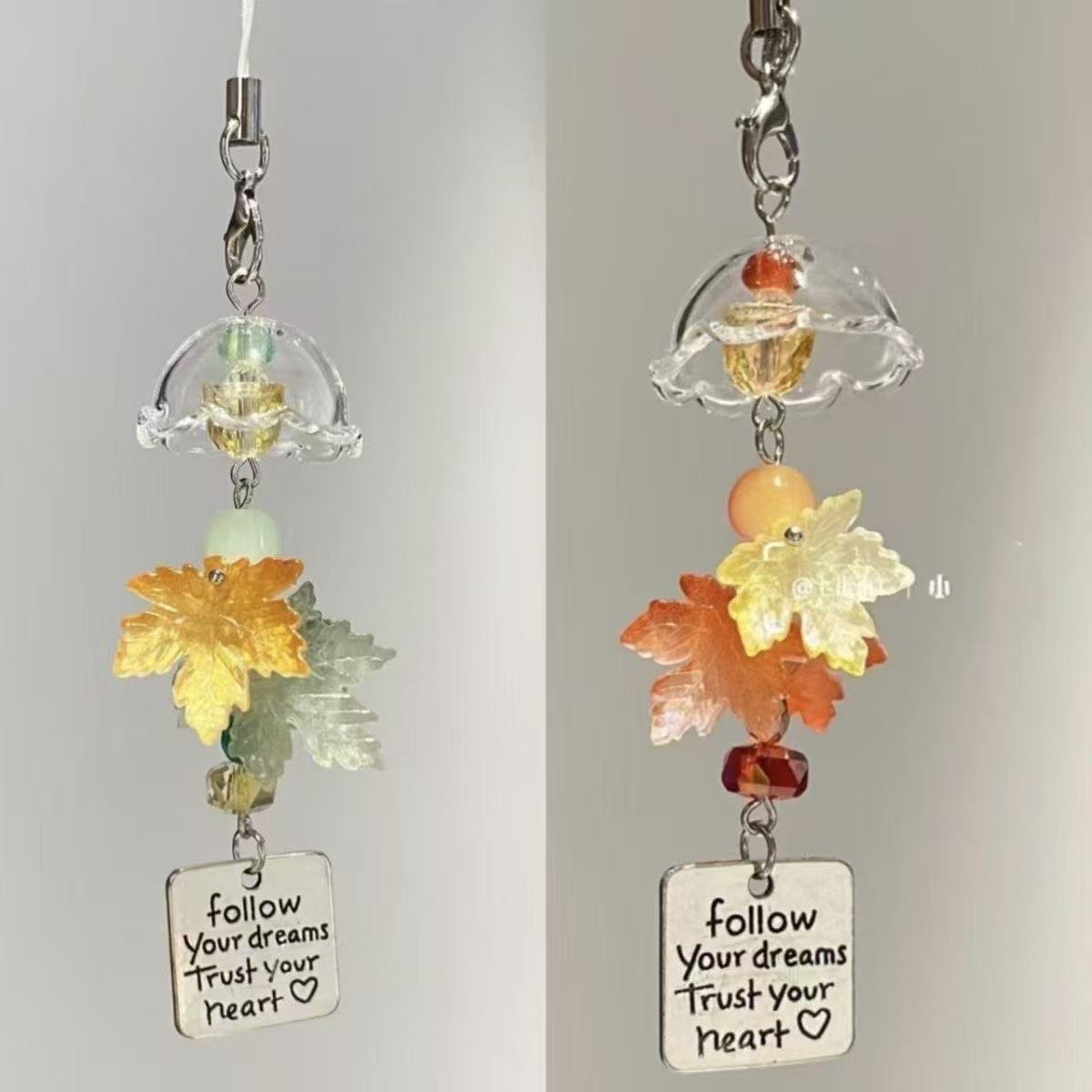Maple Leaf Wind Chime Phone Ch - Phone Accessories For Teens 评论和价格