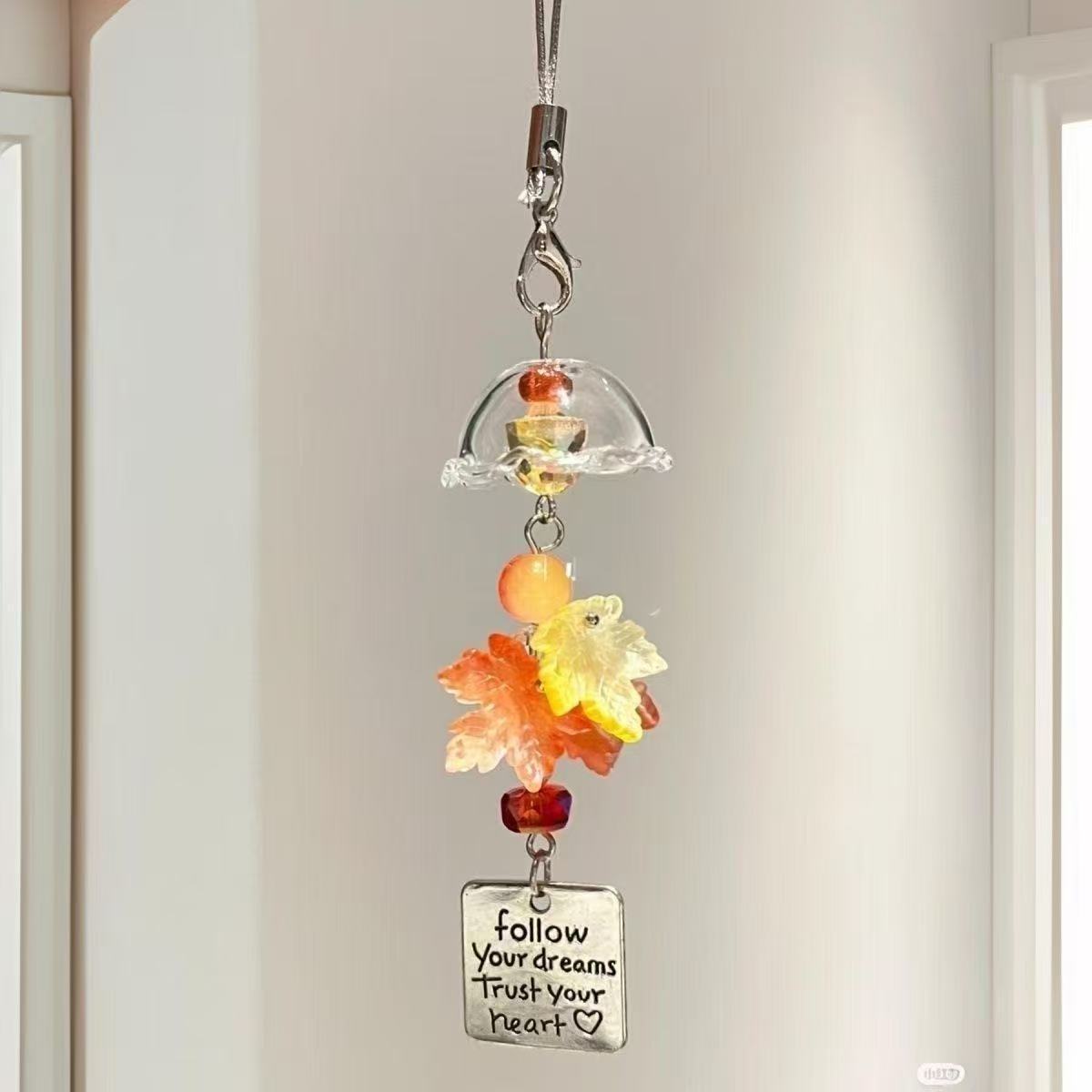 Maple Leaf Wind Chime Phone Ch - Phone Accessories For Teens 评论和价格